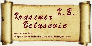Krasimir Belušević vizit kartica